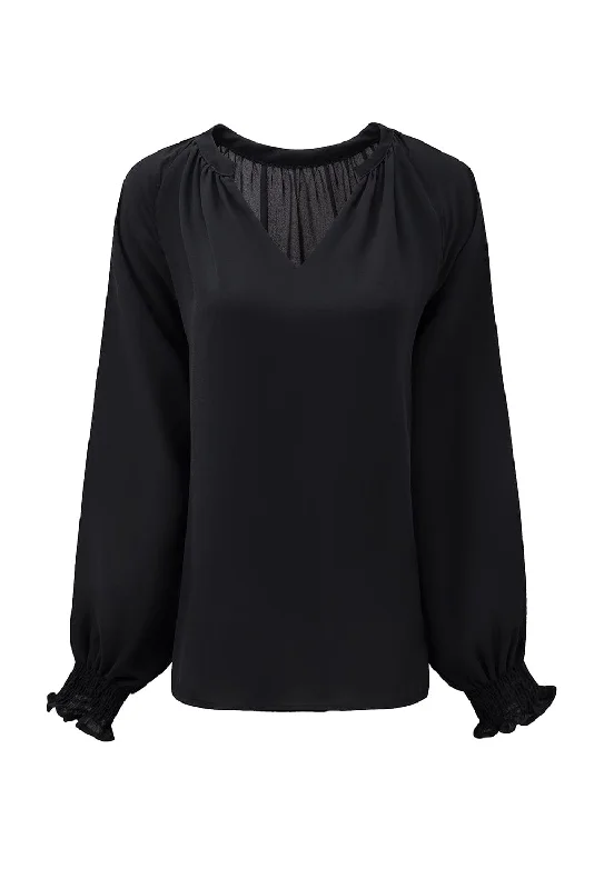 Elegant V Neck Blouse Business Casual Blouse