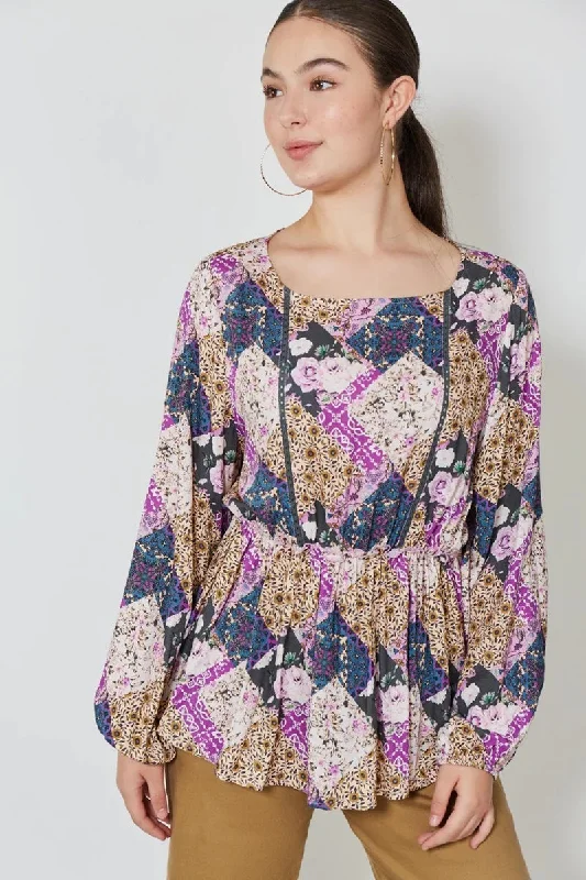 Isle Of Mine - Coppola Blouse - Violet Muse Casual Button Blouse