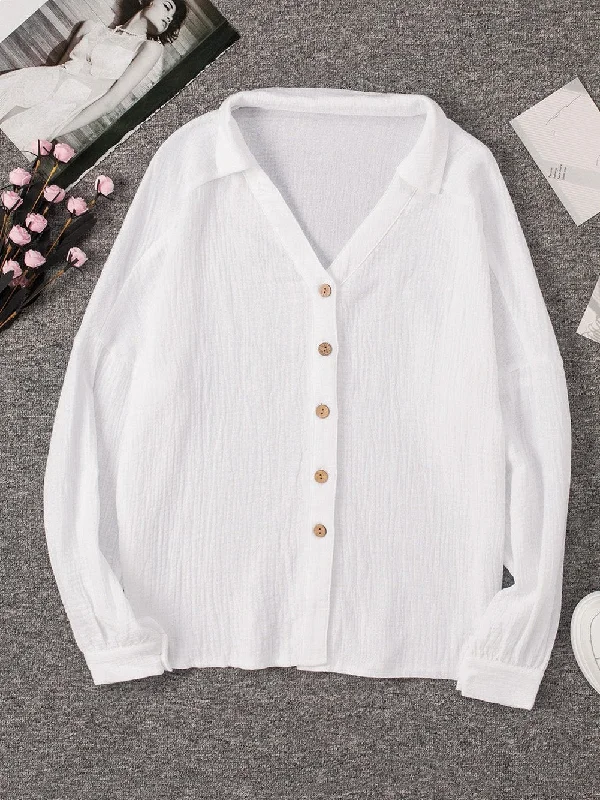 Lightweight and Breathable Blouse Sweetheart Neck Blouse