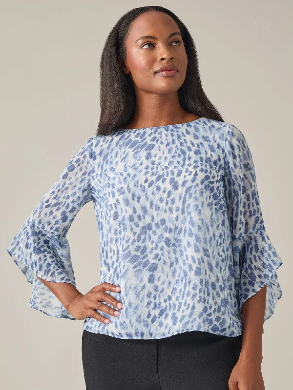 Plus Carrie Blouse, Soft Drape Feminine Puff Blouse