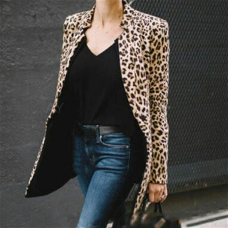 2019 New Female Luxury Coat for Women Coat Winter Warm Fashion Leopard Printing Women's Coats Jacket Casaco Ladies New Clothing Anti-Shrink Durable Soft