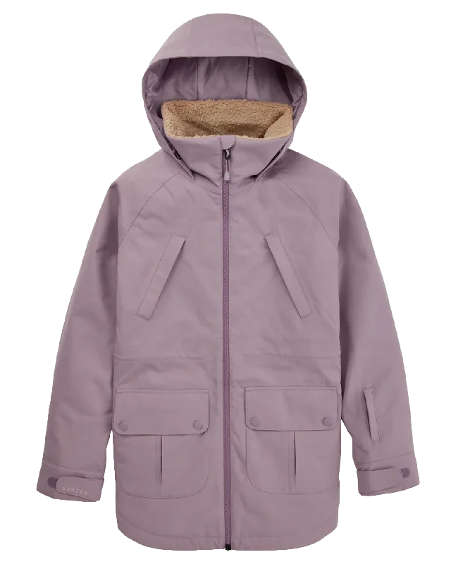 Burton Women's Lalik 2L Snow Jacket - Elderberry Hooded Caped Shawl Collar