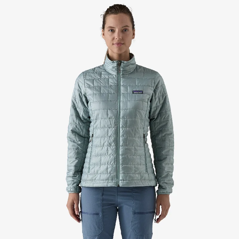 Patagonia Women's Nano Puff Jacket Collared T-Shirt Boat Neck A-Line