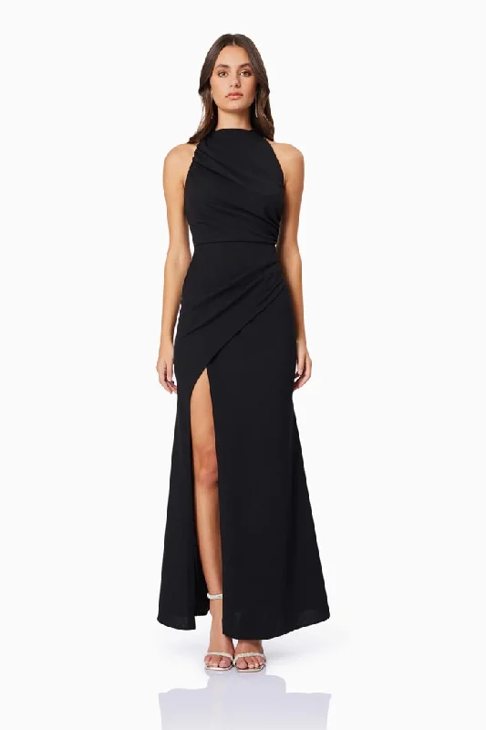 Elliatt Jade Maxi Dress - Black Comfortable Maxi Dress with Sleeves