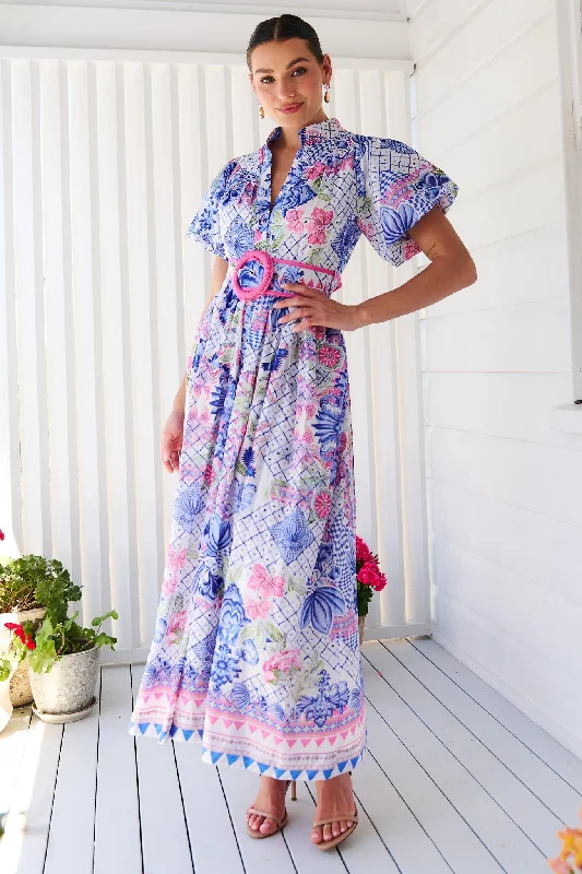 Luisa Maxi Dress - Oceana - Exclusive Trendy Maxi Dress with Belt