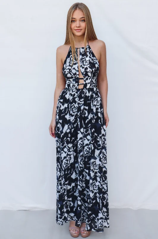 Minfy Maxi Dress - Black Comfortable Bohemian Maxi Dress