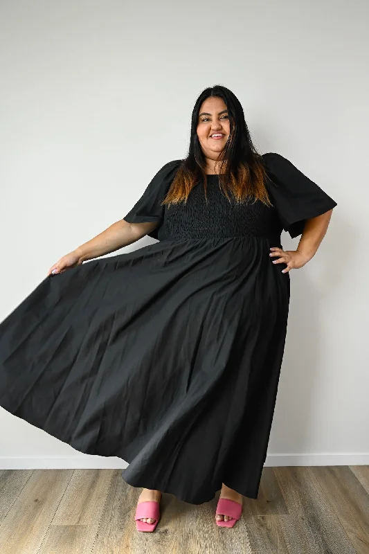 Priscilla Maxi Dress - Black Trendy Maxi Dress with Lace