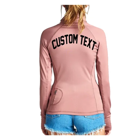 Custom Text Pink Track Jacket Cardigan Sweater Pullover