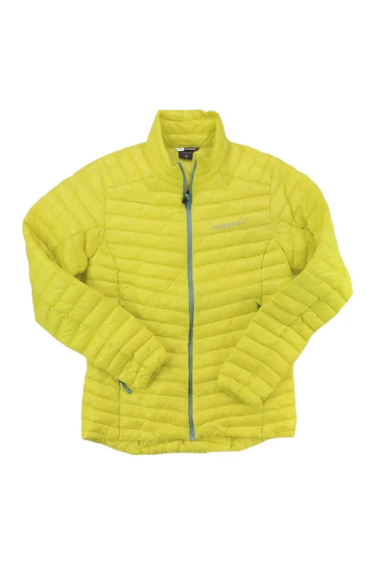 Norrona Womens Trollveggen Superlight Down850 Jacket Zippered Front Buttoned Front Snap Front