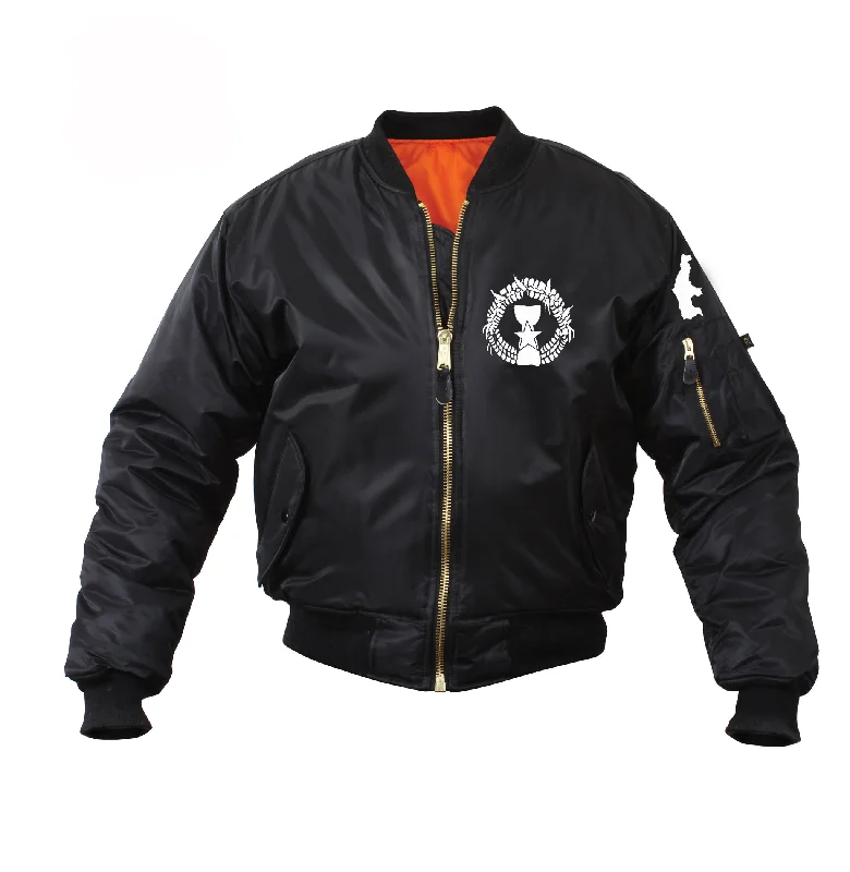 Saipan Bomber Mens Jacket Front Pockets Side Pockets Patch Pockets