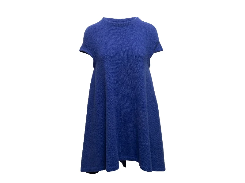 Blue Balenciaga Wool Knit Mini Dress Size EU 36 Comfortable Linen Mini Dress