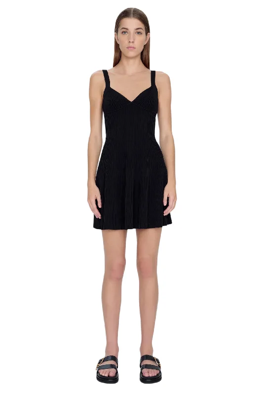 Ilaria Mini Dress in Black Chic Sleeveless Mini Dress