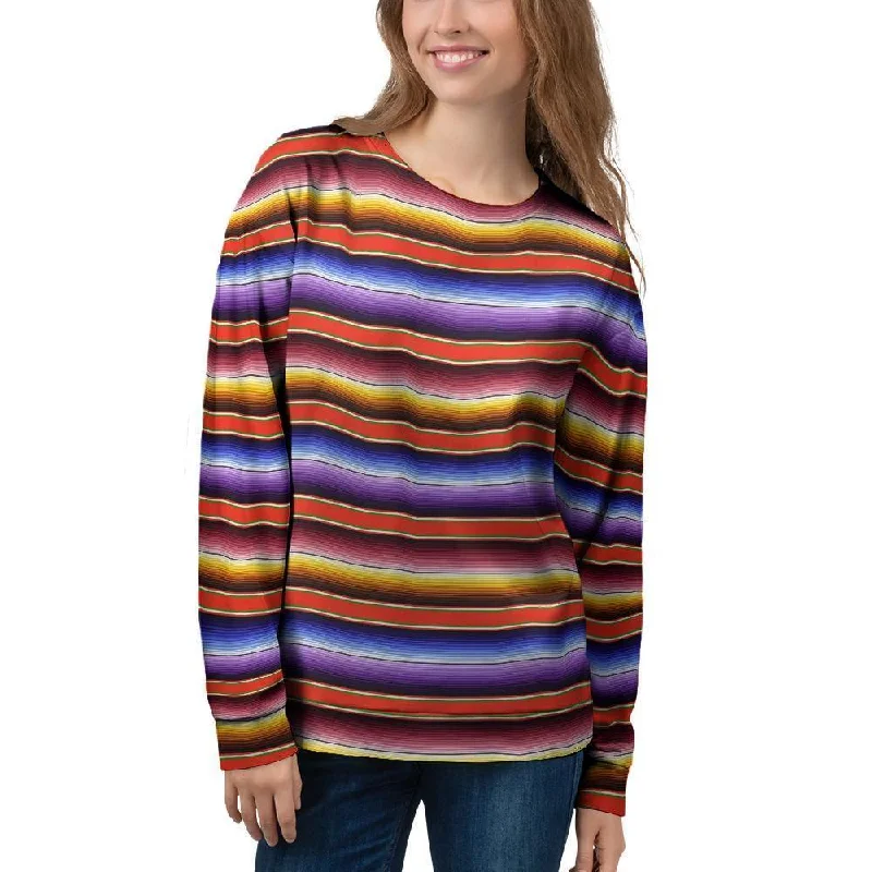 Baja Print Women's Sweatshirt Hoodie with Bell Sleeves Flared Feminine