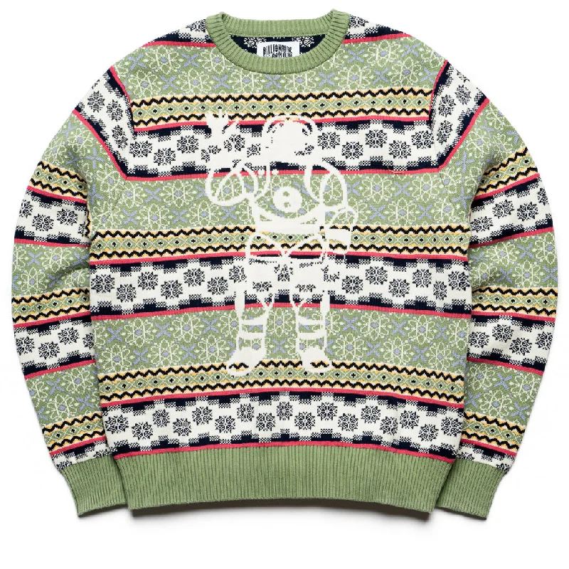 Billionaire Boys Club Greetings Sweater - Whisper White Mesh Blend Leather Blend Suede Blend