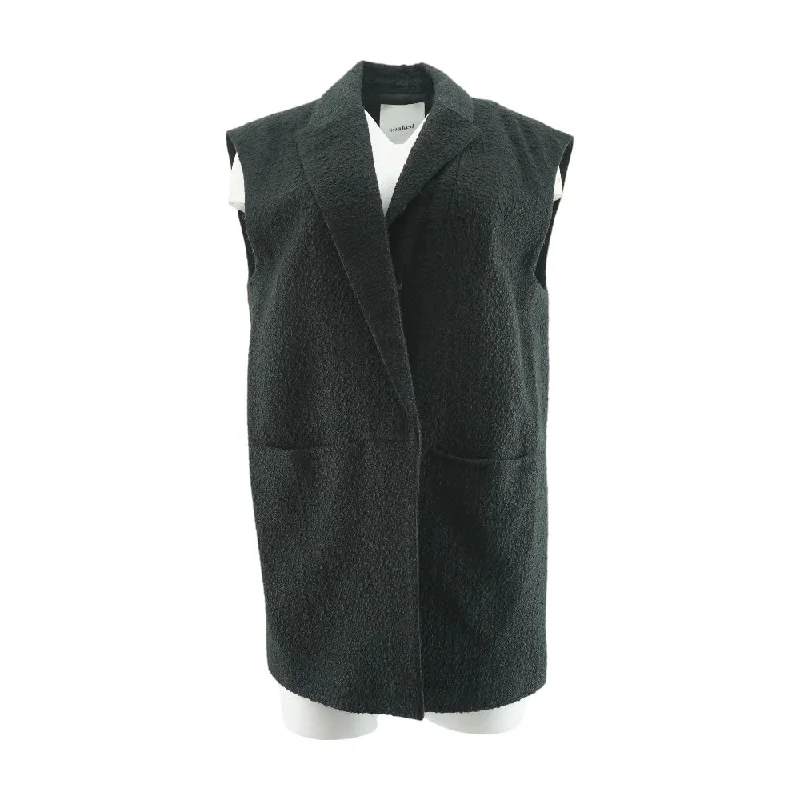 Black Solid Cardigan Sweater Open Front Closed Front Wrap Front