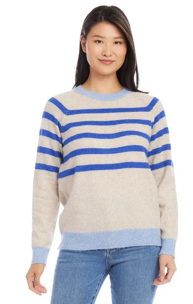 Karen Kane Stripe Sweater STP Soft Cozy Warm