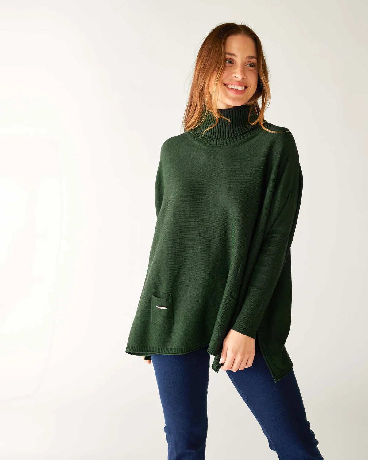 Mersea Catalina Turtleneck Sweater Silver Pine High Neck Crew Neck V-Neck