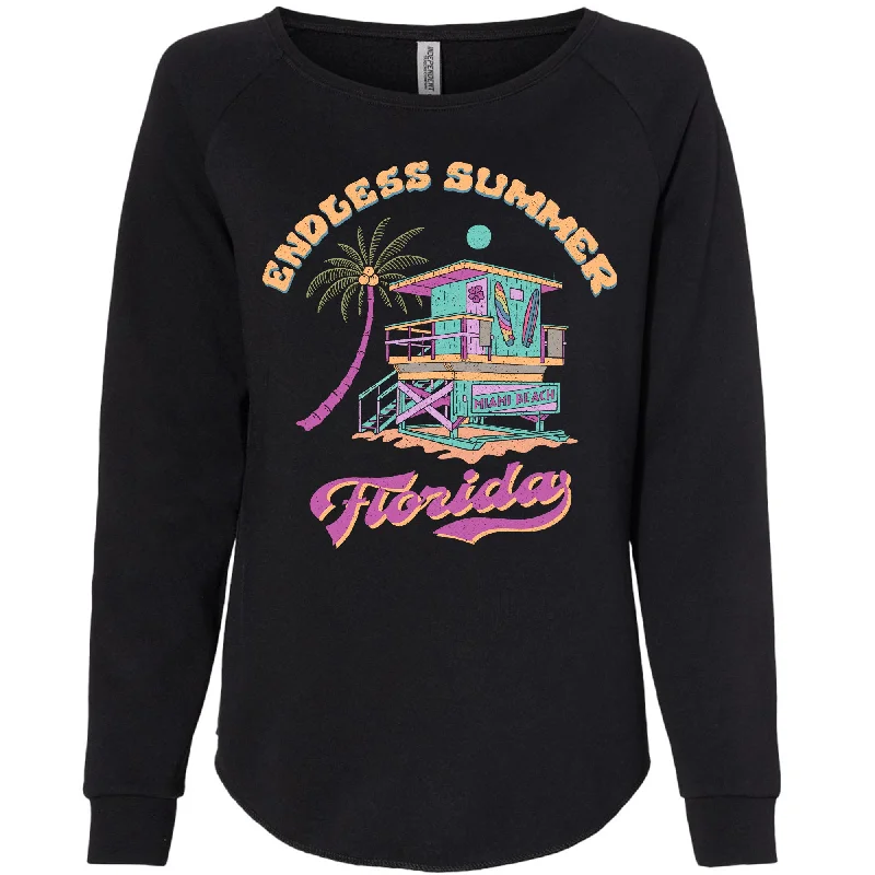 Endless Summer Florida Crewneck Sweatshirt Hoodie with Pastel Soft Subtle