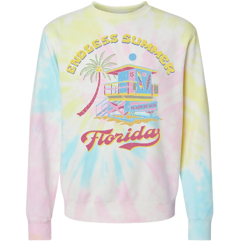 Endless Summer Tie Dye Florida Sweater Graphic Sweater Embroidered Appliqued