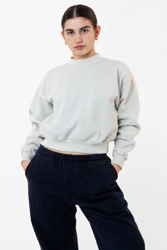 HF06 - Heavy Fleece Cropped Sweater (Garment Dye) Terry Terry Cloth Terry Knit