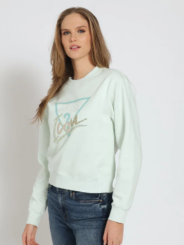 Icon Sweatshirt - Teal Hoodie with Belted Waist Structured Tailored