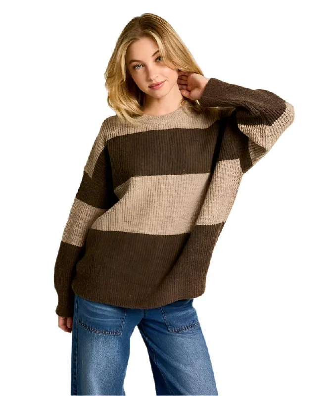 Carrie Colorblock Sweater Chenille Blend Fleece Blend Nylon Blend