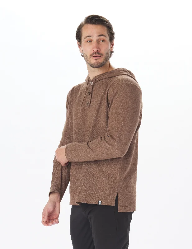 Ace Hooded Sweater: Espresso Sequined Glittery Shiny