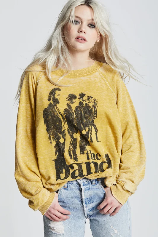 Sweatshirt 1030 301248 Mustard Hoodie with Hem Lace Feminine Delicate