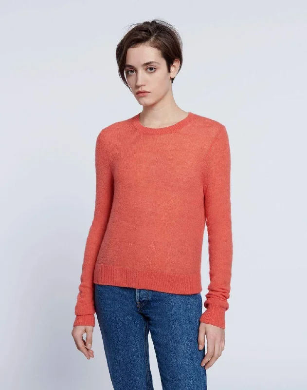 RE/DONE - Shrunken Sweater in Apricot Sorbet Stylish Fashionable Trendy