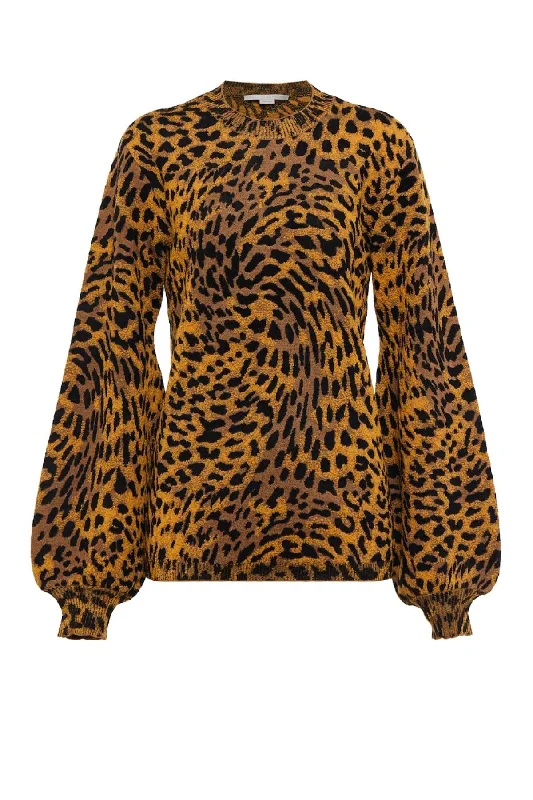 Stella McCartney Cheetah Knit Jumper - Multi Machine Wash Dry Clean Hand Wash