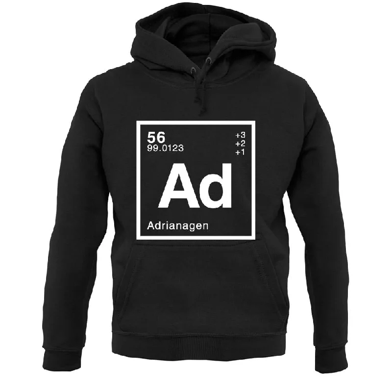 Adriana - Periodic Element Unisex Hoodie Hoodie with Drawcord Adjustable Secure