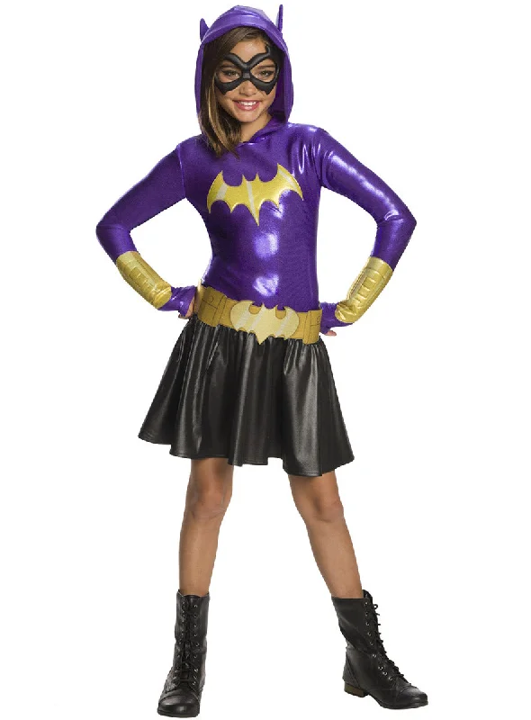 DC Superhero Girls Hooded Batgirl Costume Hoodie with V-Neck Classic Versatile