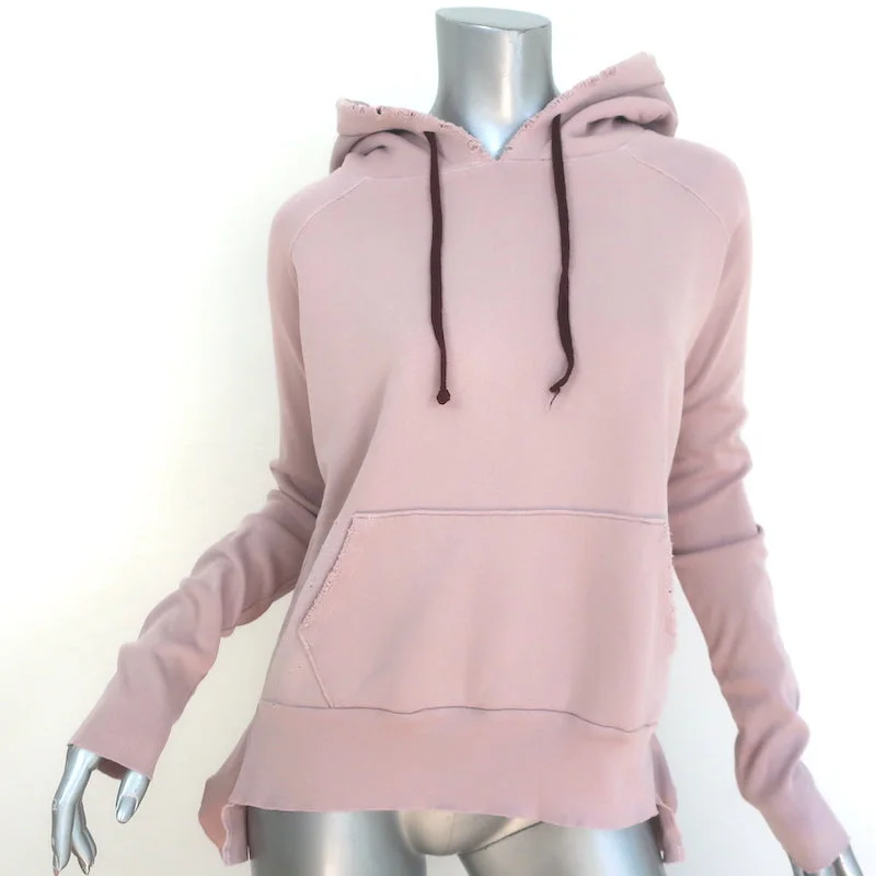 Frank & Eileen Tee Lab Distressed Hoodie Pink Size Small Pullover Sweatshirt Hoodie with Back Slit Movement Comfort