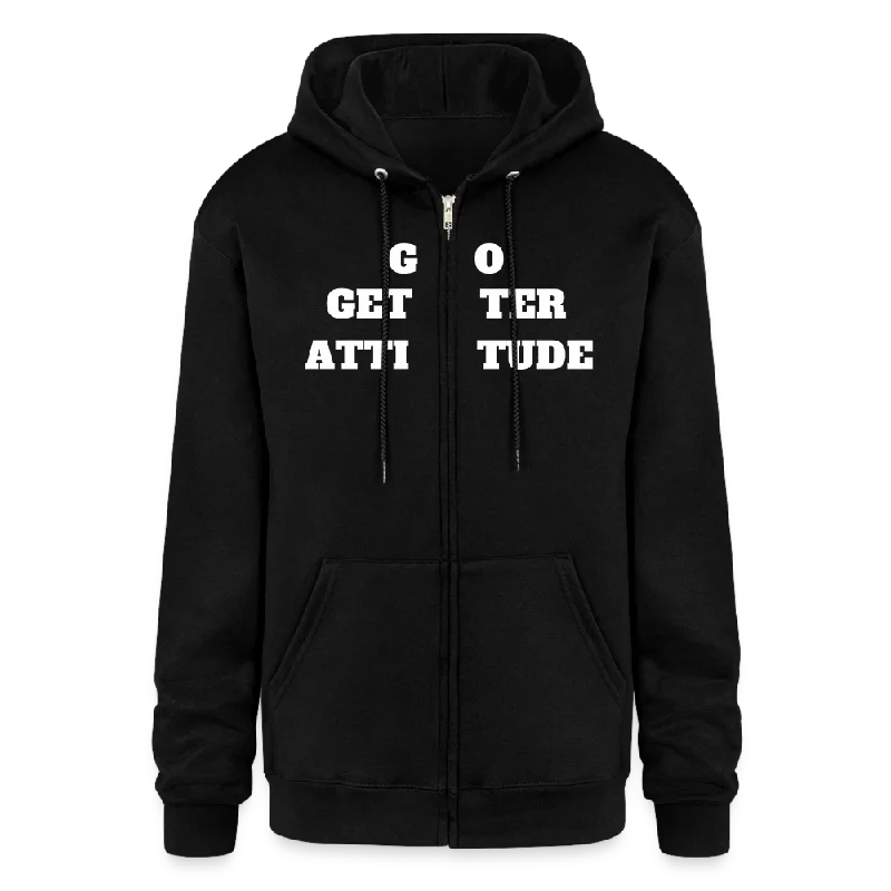 Go Getter Attitude Champion Unisex Full Zip Hoodie + Hoodie with Contrast Stitching Detailed Premium