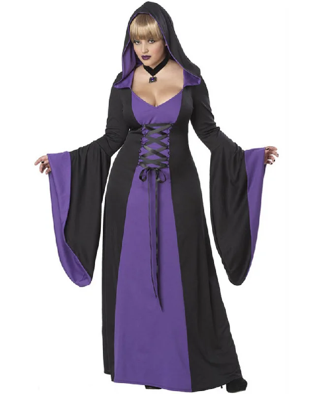 Hooded Robe Womens Plus Size Costume Hoodie with Lining Warm Insulated