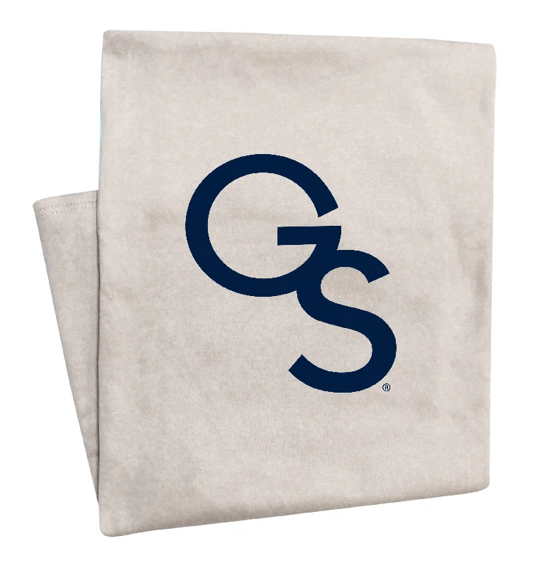 Interlocking GS Heavyweight Sweatshirt Blanket - Oatmeal Hoodie with Crew Neck Simple Timeless