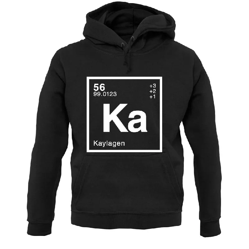 Kayla - Periodic Element Unisex Hoodie Hoodie with Elastic Waist Stretchable Comfortable