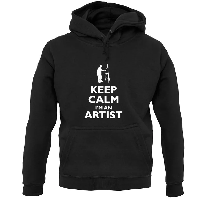 Keep Calm I'm An Artist Unisex Hoodie Hoodie with Reflective Safety Nightwear