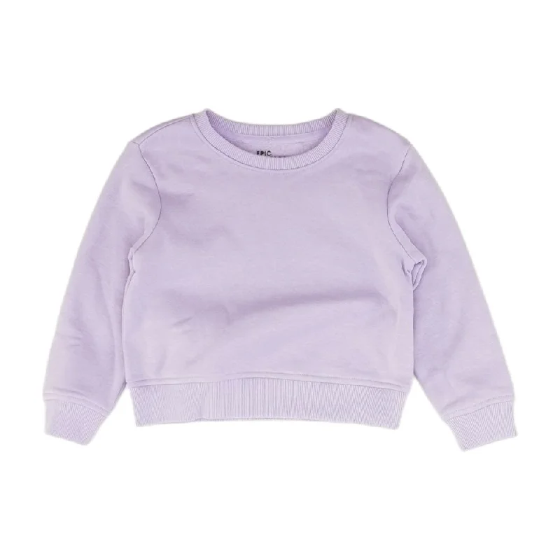 Lavender Solid Sweatshirt Hoodie with Drawcord Adjustable Secure