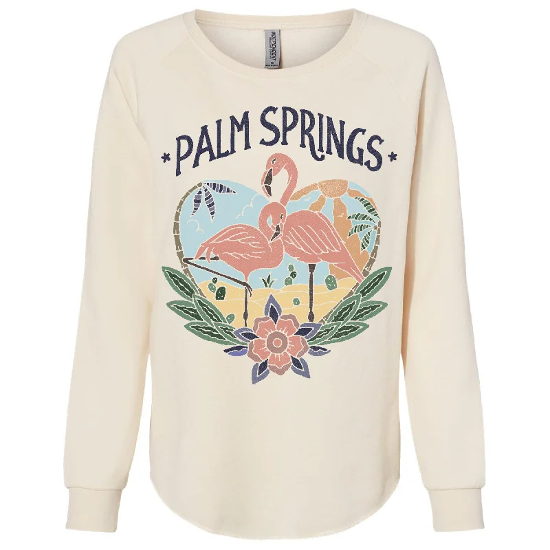 Palm Springs Crewneck Sweatshirt Hoodie with High Neck Warm Protective