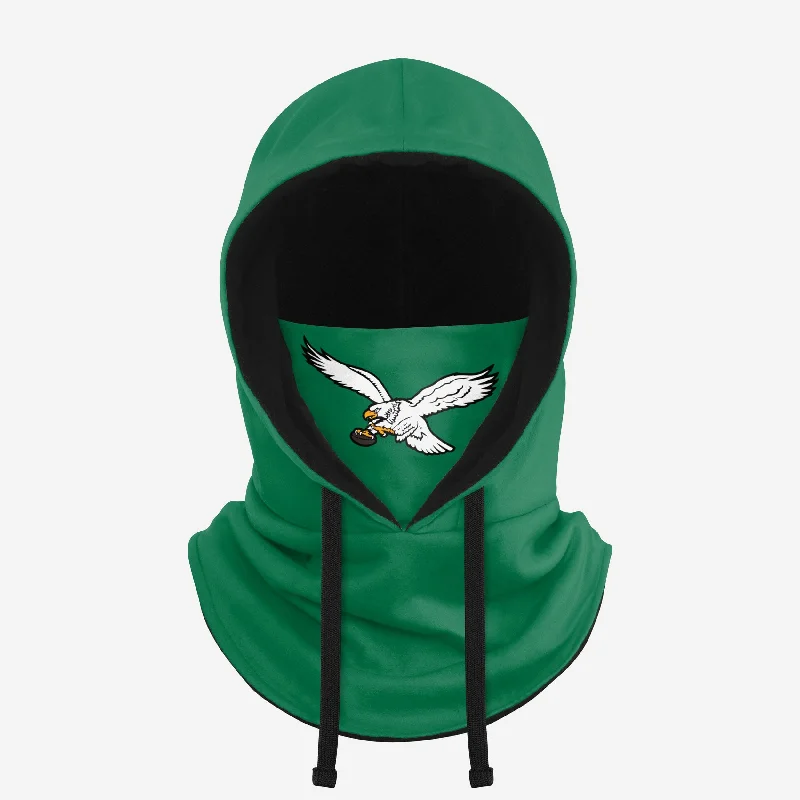 Philadelphia Eagles Retro Drawstring Hooded Gaiter Hoodie with Bell Sleeves Flared Feminine