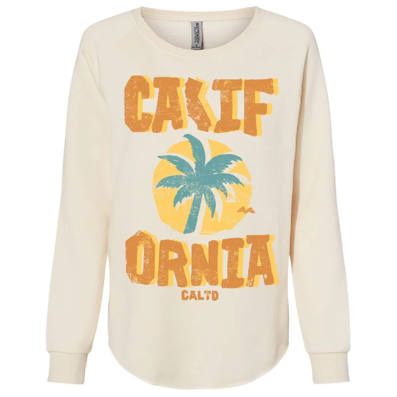 Sunset California Love Crewneck Sweatshirt Hoodie with Crew Neck Simple Timeless