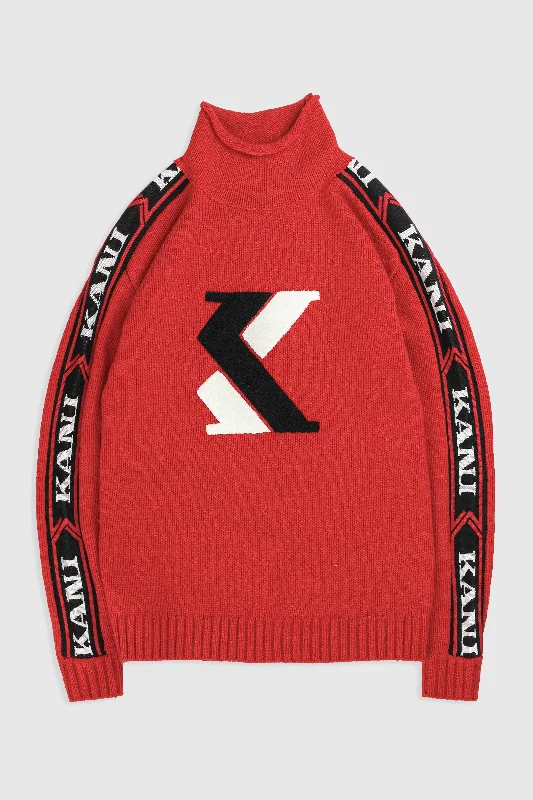 Vintage Karl Kani Knit Sweatshirt Hoodie with Button Classic Timeless