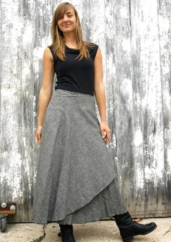 Idaho Wrap Skirt (Custom Made) flowy skirt hem