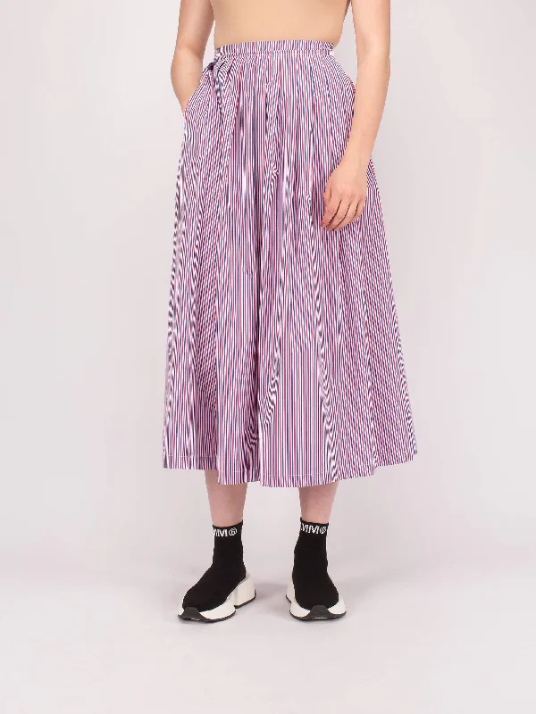 Double Stripe Skirt linen skirt light