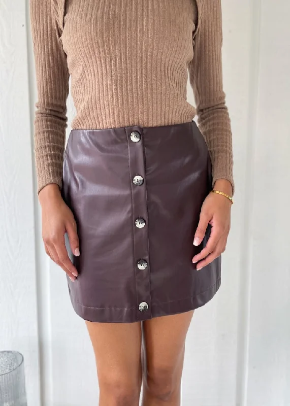 PERRY LEATHER SKIRT spandex blend skirt