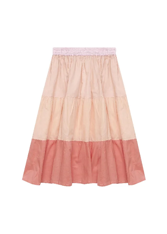 Maggie Skirt-Apricot Blush linen skirt natural