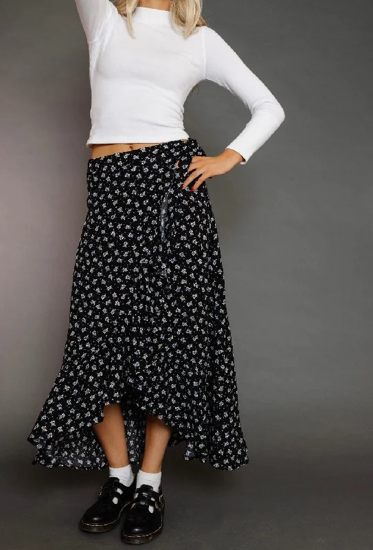 Mateo Skirt in Black corduroy skirt durable