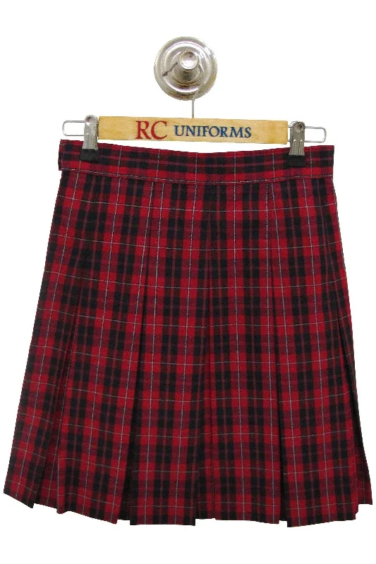 Plaid 65 Kick Pleat Skirt slim fit skirt