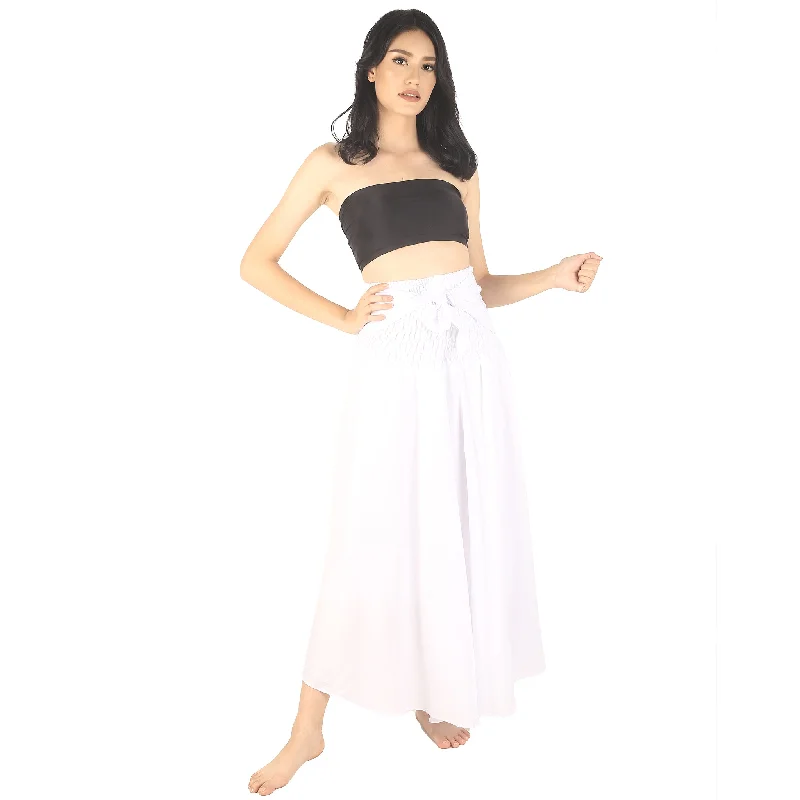 Solid Color Women's Bohemian Skirt in White SK0033 020000 04 chiffon skirt airy